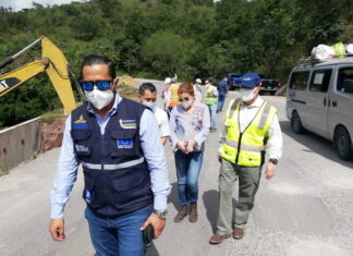 Autoridades de Insep supervisan trabajos de infraestructura vial en Comayagua