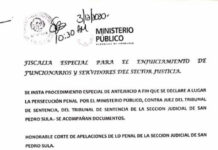 MP promueve Antejuicio en contra de Jueza de Sentencia de San Pedro Sula