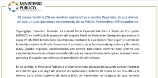 18 meses tardó la CSJ en resolver apelaciones a Jacobo Regalado, lo que derivó en que un juez decretara vencimiento de su Prisión Preventiva; MP inconforme