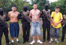 Tres miembros de la pandilla 18 son capturados en La Lima, entre ellos un cabecilla