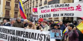 Venezolanos protestan en Madrid contra las elecciones en su país