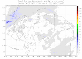 Nubosidad, lluvias y lloviznas leves en las zonas norte, noroccidental y central