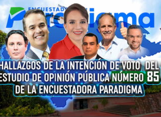 Estudio #85 de la Encuestadora Paradigma con hallazgo de opinión pública y su inclinación hacia las próximas elecciones primarias