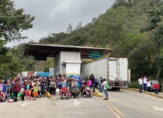 Se reporta otro grupo de caravana migrante que ingresa a Guatemala por la frontera El Florido Caravana Guatemala