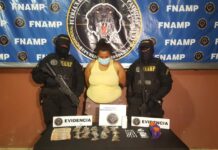 FNAMP da captura a una fémina, acusada por venta ilícita de drogas en Agua Fría, Nacaome