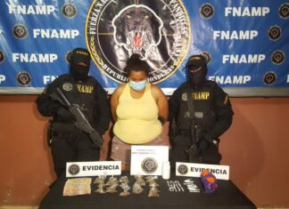 FNAMP da captura a una fémina, acusada por venta ilícita de drogas en Agua Fría, Nacaome
