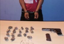 En posesión de arma de fuego y droga, policías preventivos arrestan a integrante de un grupo delictivo