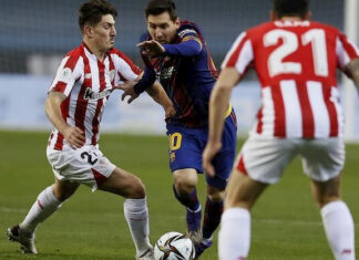 Messi ve la roja por primera vez como jugador del Barcelona