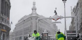 La nieve no es tan bonita ni divertida en Madrid después de diez días