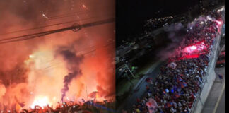 Aficionados olimpistas ignoran pandemia y salen aglomerarse a las calles