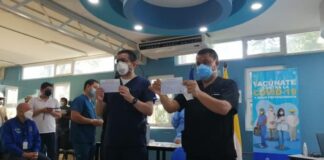 Óscar Díaz y Carlos Umaña, primeros vacunados contra el Covid-19 en San Pedro Sula