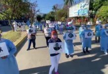 Manejo eficiente de la pandemia Covid-19 y compra de la vacuna exigen mediante protesta los galenos del Catarino Rivas