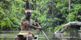 Indígenas crean hospital de campaña para pacientes con covid en el Amazonas