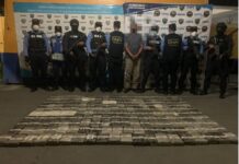 Policía Nacional decomisa más de 200 kilogramos de supuesto clorhidrato de cocaína en Cortés