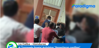 (VIDEO) ¡A Trompada limpia! Activistas «Repartieron confites» en La Ceiba, Honduras