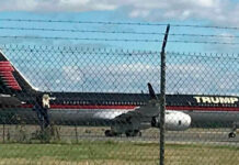 El avión del expresidente Trump abandonado en un aeropuerto de Nueva York