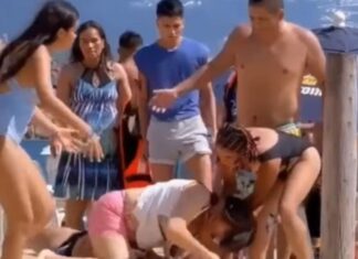 Chancla desata pelea campal en playas de Acapulco