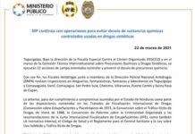 MP continúa con operaciones para evitar desvío de sustancias químicas controladas usadas en drogas sintéticas