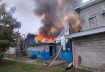 Incendio estructural en planta de harina de la empresa Aquafinca, Santa Cruz de Yojoa