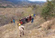 Aparatoso accidente vehicular a la altura de la aldea de Bartolo, Cantarranas
