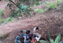 Rescatan a ciudadano que cayo a un abismo en la col. Nueva Suyapa