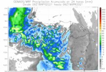 Pronostico de hoy con fuertes vientos del sur