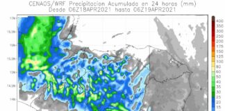 Pronostico de hoy con fuertes vientos del sur