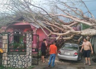 Tormentas huracanadas dejan destrozos en el sector de Santa Cruz de Yojoa