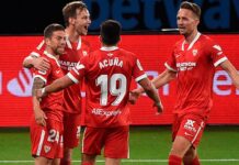 El Sevilla se engancha a la pelea por La Liga al derrotar 3-4 al Celta de Vigo