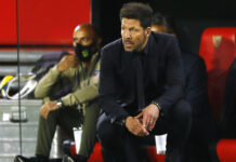 Simeone: «El Sevilla mereció ganar, jugamos muy poco en la primera mitad»