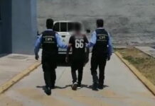 Funcionarios policiales detienen a un menor de edad acusado del delito violación en el departamento de Lempira