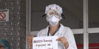 El personal médico del Hospital Escuela protesta por la falta de equipos de bioseguridad