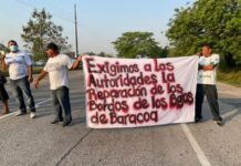 Protestas continúan esta mañana para exigir reparación de bordos en el Valle de Sula