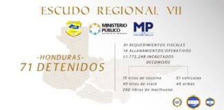 71 detenidos y otros importantes resultados obtiene el MP en Operación Escudo Regional VII