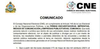 Habrá multas por publicar encuestas sin autorización por parte del CNE