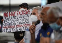 Trabajadores venezolanos piden salarios «dignos» y vacunación contra la covid