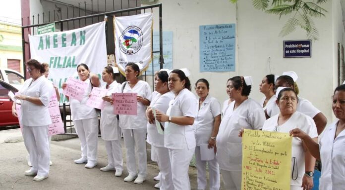 Enfermeras auxiliares en el Valle de Sula anuncian protestas para este lunes exigiendo respeto a sus derechos