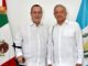 Presidente de Guatemala llega al Palacio Nacional de México para reunión