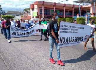 Organizaciones y pobladores de la Ceiba realizan manifestación en contra de las ZEDES