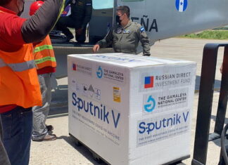 Las vacunas Sputnik-V que llegaron ayer a Honduras serán aplicadas a adultos mayores de cuatro regiones del país