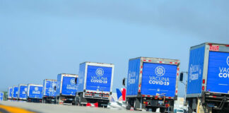 Custodiadas en una gran caravana llegan al país las vacunas donadas por El Salvador