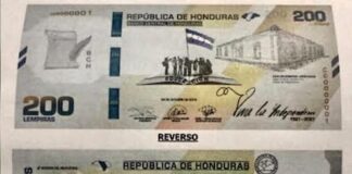 BCH anuncia la circulación del nuevo billete de 200 lempiras en septiembre