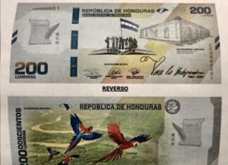 BCH anuncia la circulación del nuevo billete de 200 lempiras en septiembre