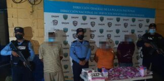 Tres personas detenidas por el delito de contrabando en Choluteca