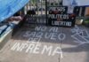 Maestros realizan plantón frente al INPREMA y rechazan nombramiento de la junta interventora por parte del Gobierno