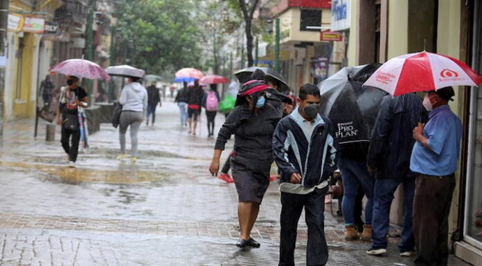Pronostican lluvias con actividad eléctrica para la zona centro, sur y occidente del país durante este fin de semana