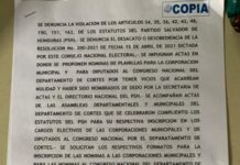 Directorio del PSH de Cortés denuncia elecciones de “dedo” para cargos de elección popular