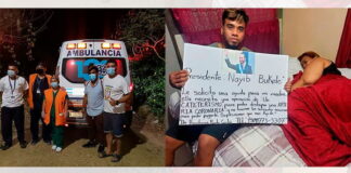 Nayib Bukele mandó una ambulancia para trasladar hasta El Salvador a la madre de un joven hondureño que pidió su ayuda