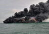 Desastre ambiental en Sri Lanka al incendiarse un barco que transportaba productos químicos