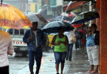 Se pronostican lluvias para este miércoles en la mayor parte del territorio nacional